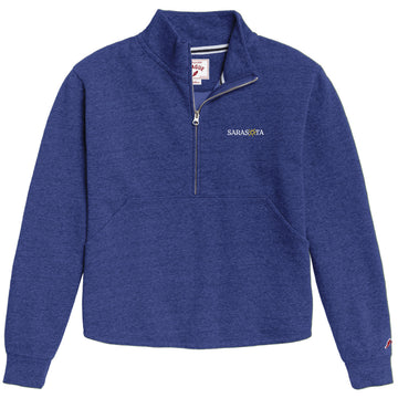 Sarasota Style Quarter Zip Pullover in Blue - Sarasota Florida | Sarasota Store