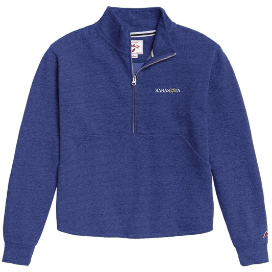 Sarasota Style Quarter Zip Pullover in Blue - Sarasota Florida | Sarasota Store
