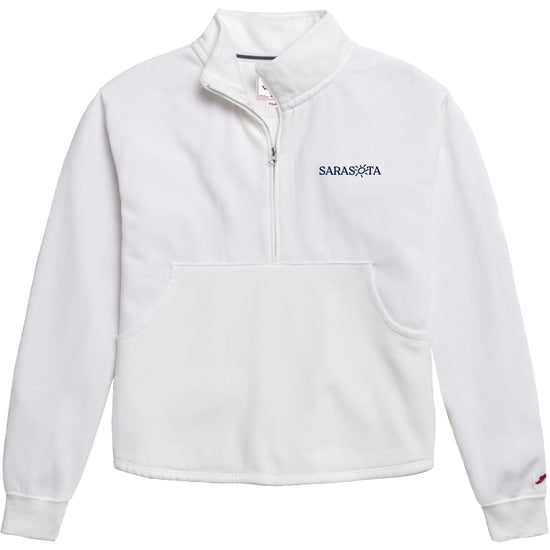 Sarasota Style Quarter Zip Pullover in White - Sarasota Florida | Sarasota Store