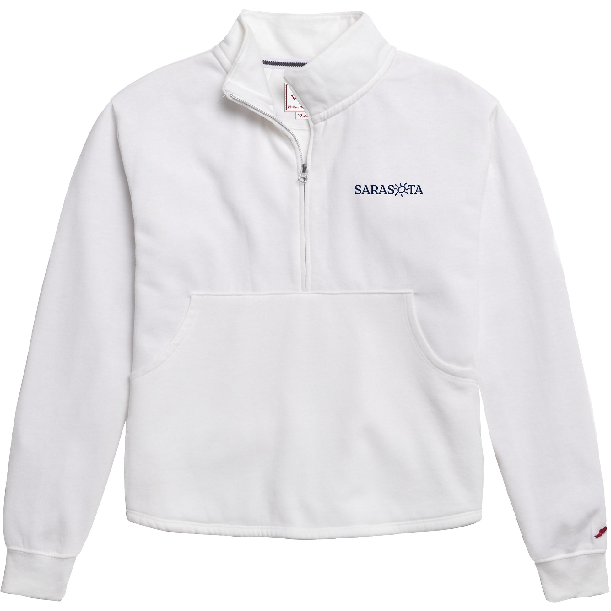 Sarasota Style Quarter Zip Pullover in White - Sarasota Florida | Sarasota Store