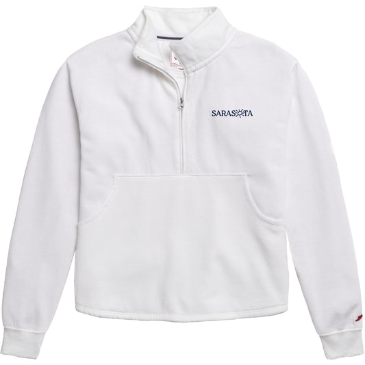 Sarasota Style Quarter Zip Pullover in White - Sarasota Florida | Sarasota Store