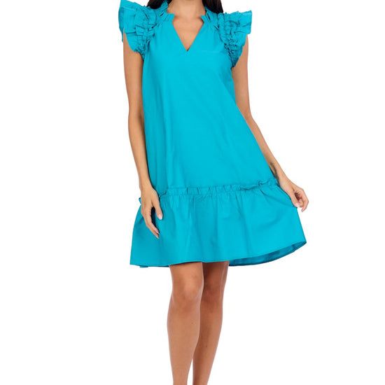 Sarasota Style Ruffle Dress in Blue - Sarasota Florida | Sarasota Store