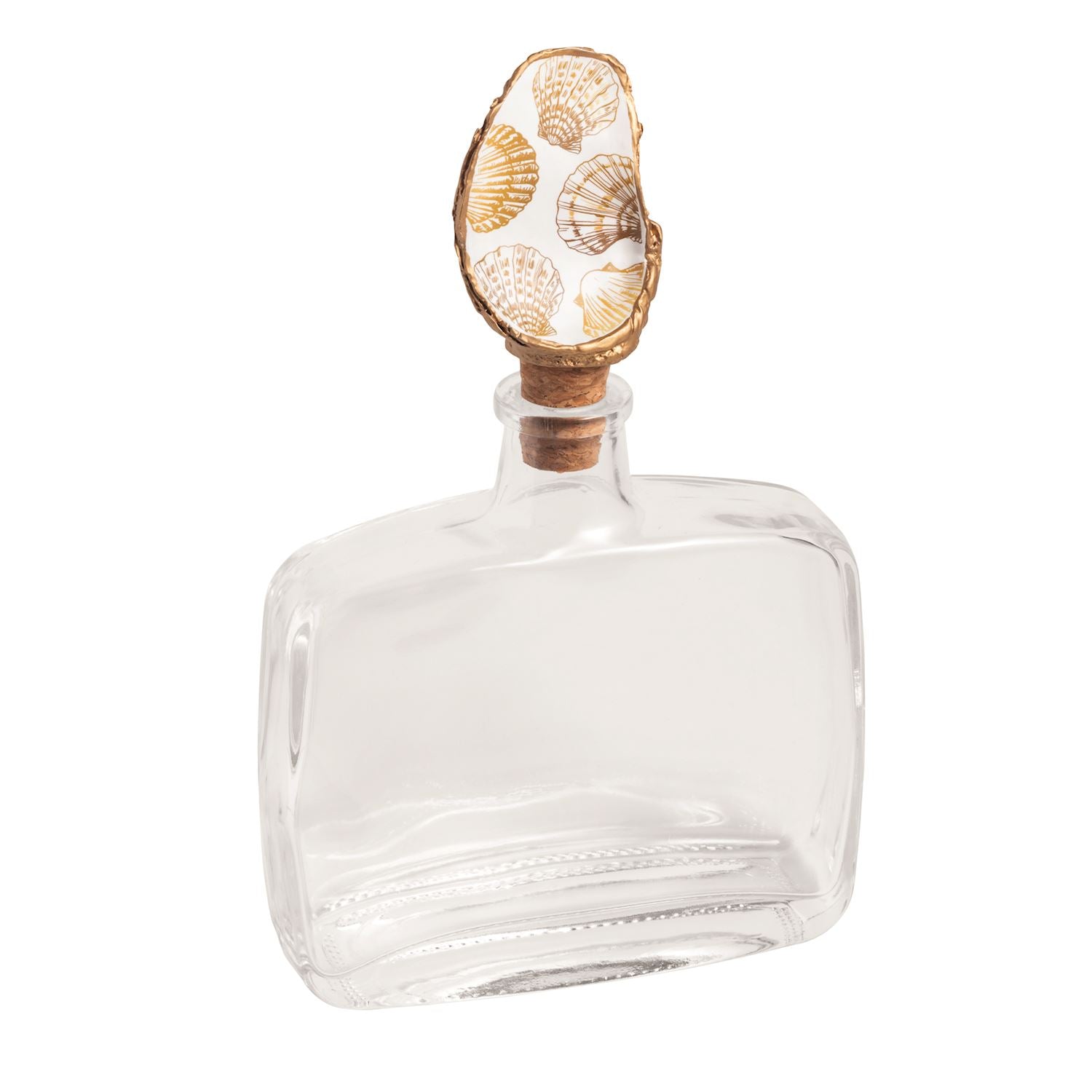 Sarasota Style Sea Life Oyster Decorative Bottle in Gold - Sarasota Florida | Sarasota Store