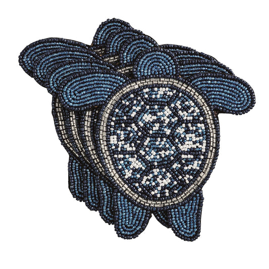 Sarasota Style Sealife Beaded Turtle Coaster Set - Sarasota Florida | Sarasota Store
