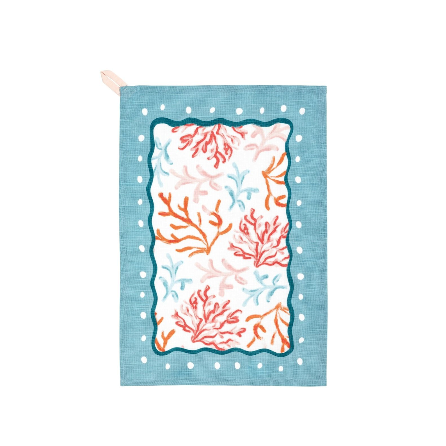 Sarasota Style Sealife Printed Beach Towel in Coral - Sarasota Florida | Sarasota Store