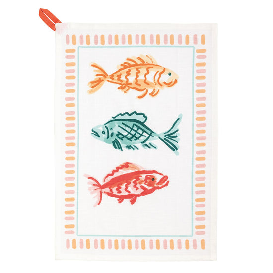 Sarasota Style Sealife Printed Fish Beach Towel - Sarasota Florida | Sarasota Store
