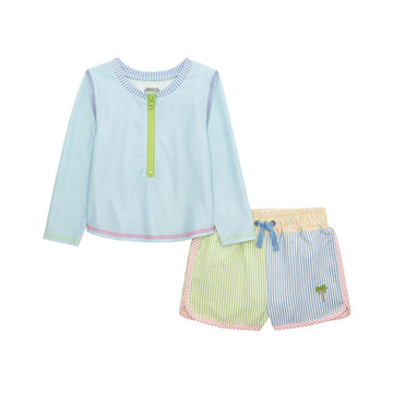 Sarasota Style Seersucker Set Kids Rashguard - Sarasota Florida | Sarasota Store