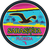 Sarasota Style Sticker - Abstract Palms Circle - Sarasota Florida | Sarasota Store