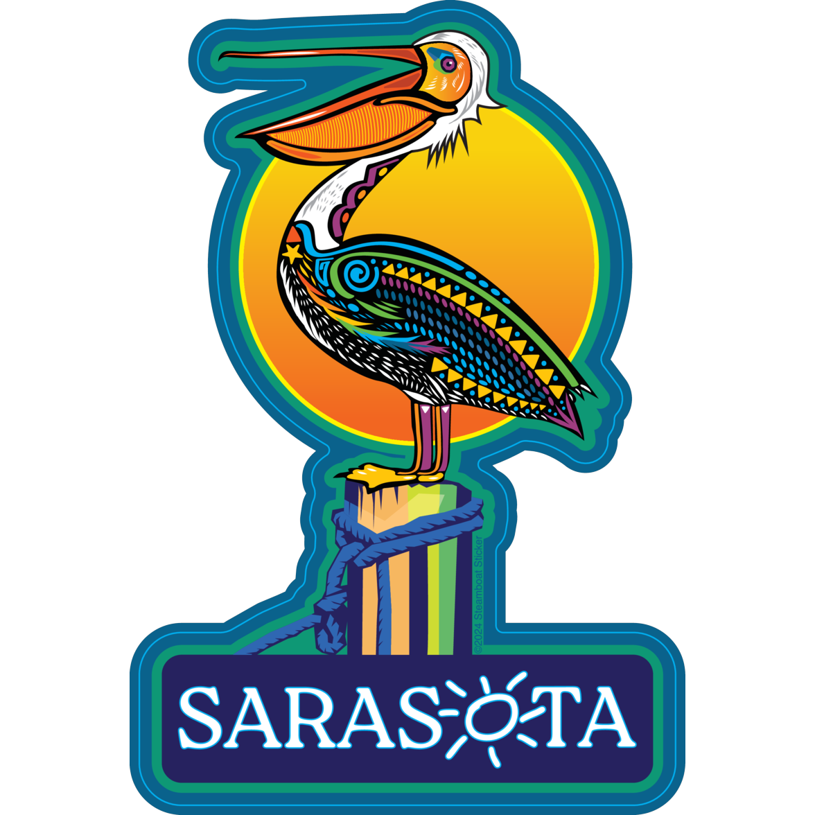 Sarasota Style Sticker - Coco Pelican - Sarasota Florida | Sarasota Store