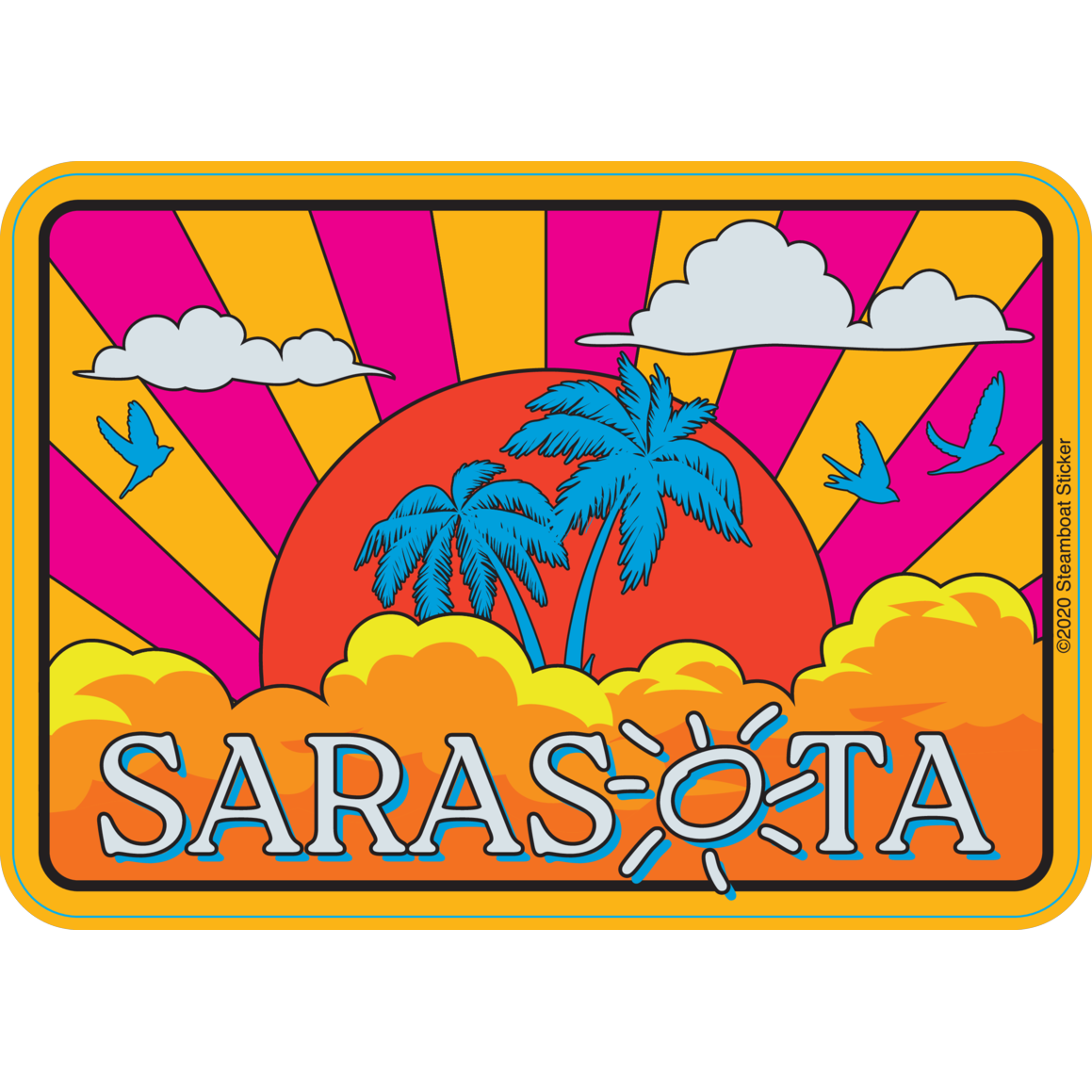Sarasota Style Sticker - Here Comes The Sun - Sarasota Florida | Sarasota Store