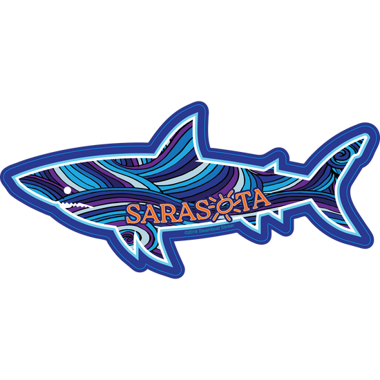 Sarasota Style Sticker - Hippie Shark - Sarasota Florida | Sarasota Store
