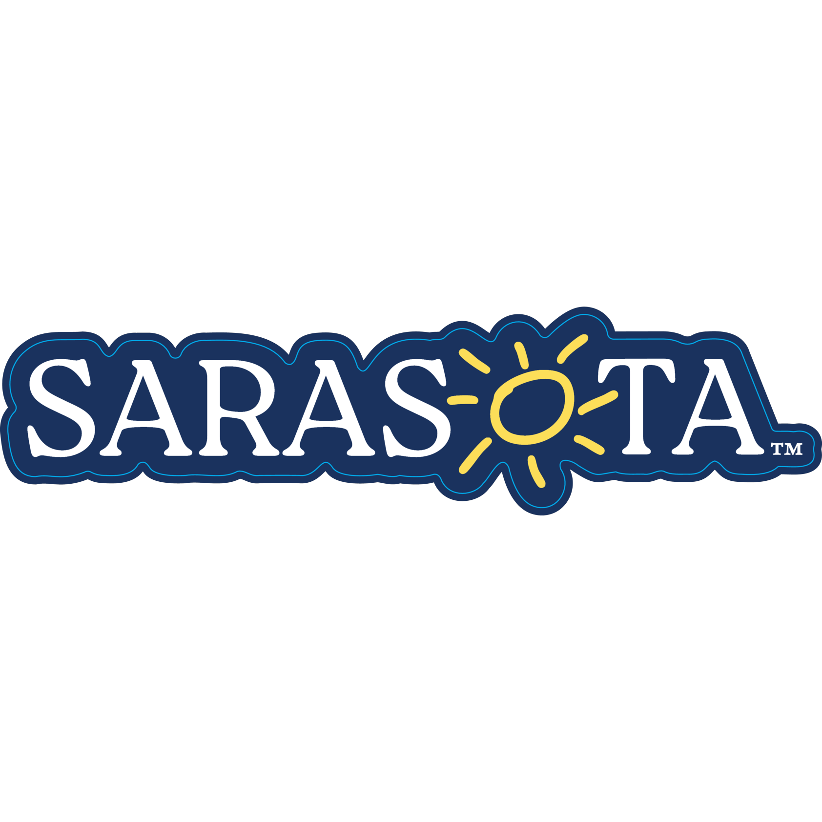 Sarasota Style Sticker - Logo Blue Background - Sarasota Florida | Sarasota Store