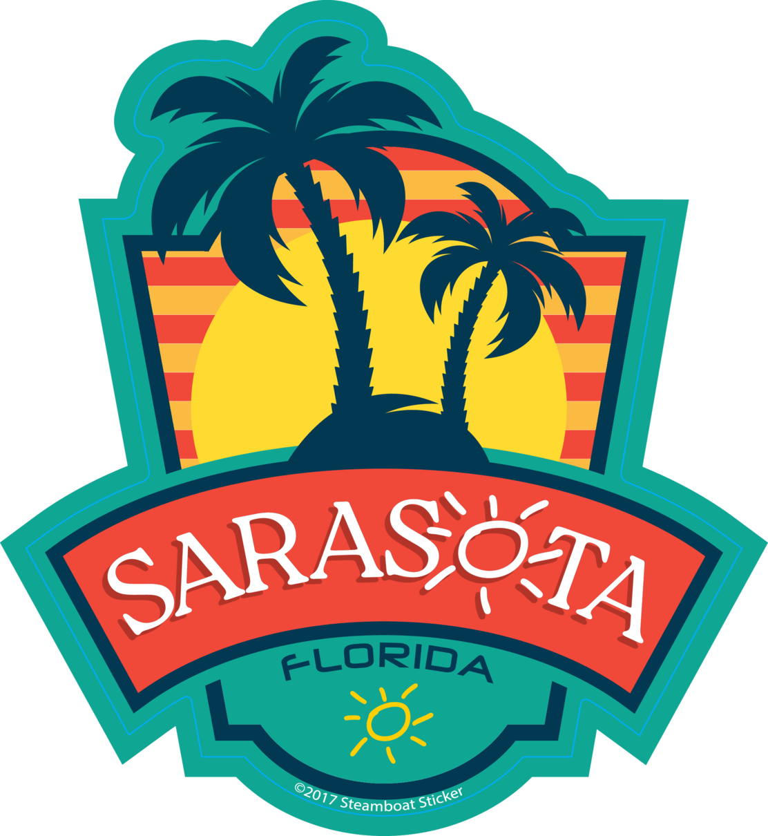 Sarasota Style Sticker - Overgrown Palms - Sarasota Florida | Sarasota Store