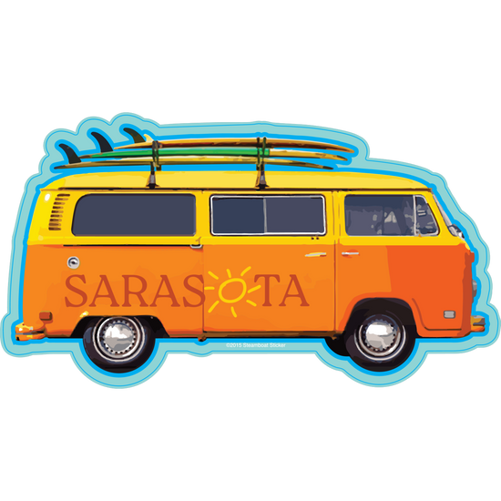 Sarasota Style Sticker - Side Bus Surf - Sarasota Florida | Sarasota Store