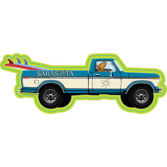 Sarasota Style Sticker - Side Truck Surf - Sarasota Florida | Sarasota Store