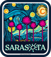Sarasota Style Sticker - Starry Night Palms - Sarasota Florida | Sarasota Store