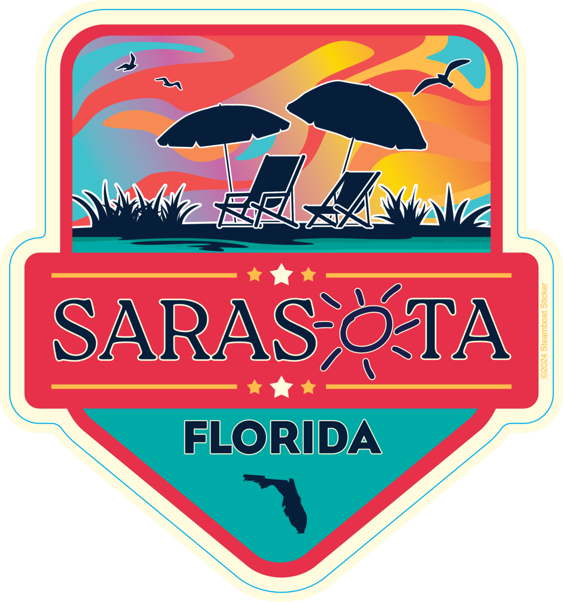 Sarasota Style Sticker - Summer Sky Coastal - Sarasota Florida | Sarasota Store