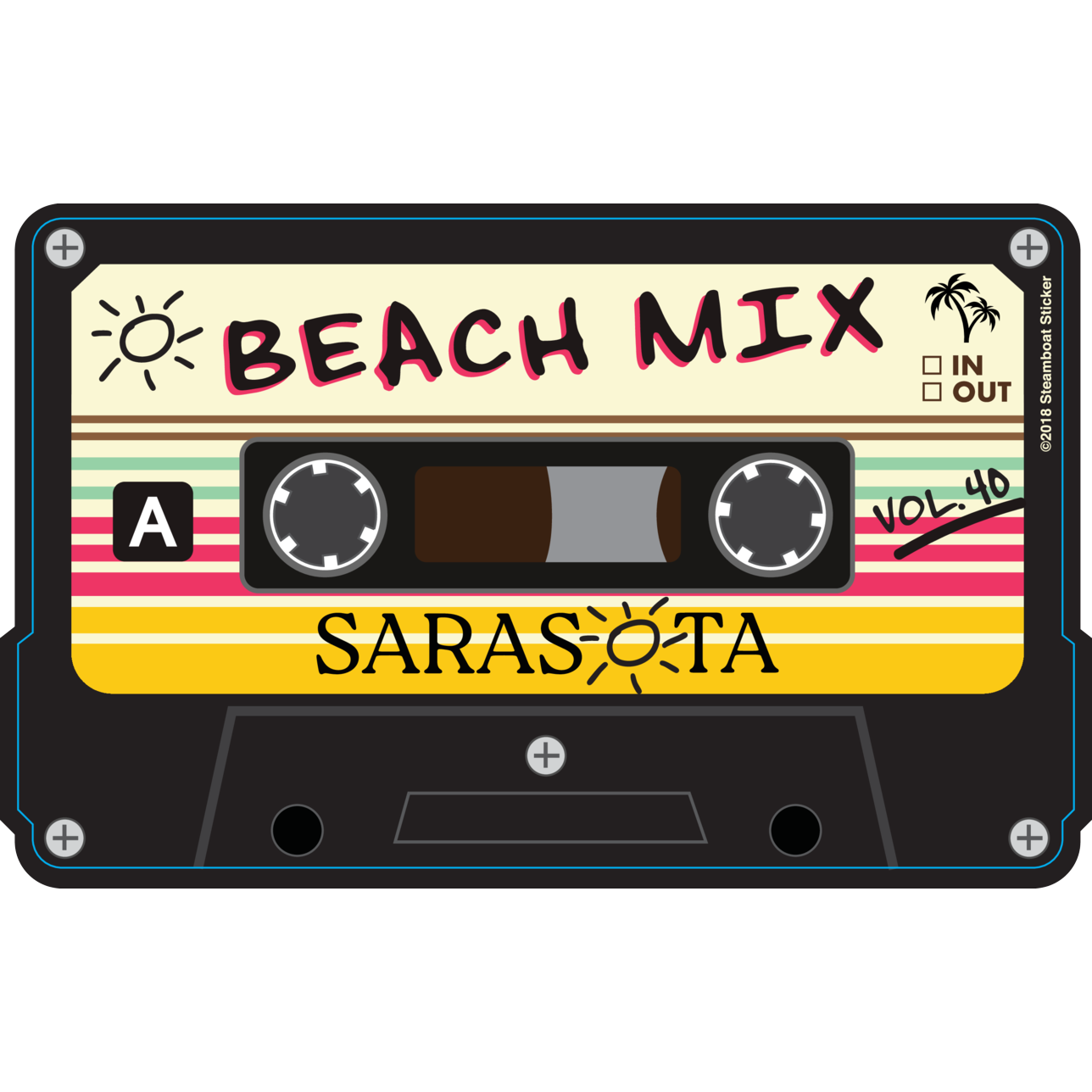 Sarasota Style Sticker - Vintage Mix Tape - Sarasota Florida | Sarasota Store