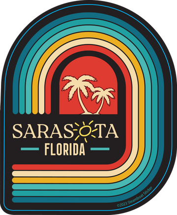 Sarasota Style Sticker - Wedge Stripes - Sarasota Florida | Sarasota Store
