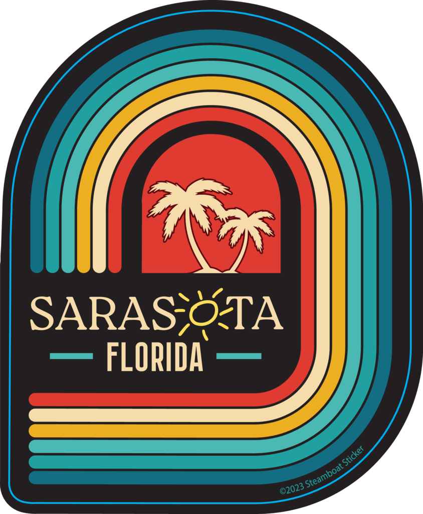 Sarasota Style Sticker - Wedge Stripes - Sarasota Florida | Sarasota Store