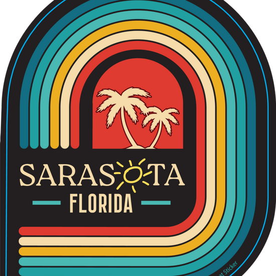 Sarasota Style Sticker - Wedge Stripes - Sarasota Florida | Sarasota Store