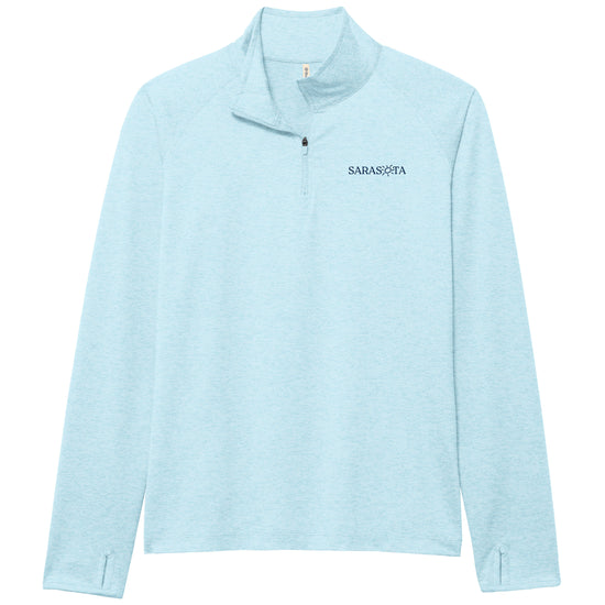 Sarasota Style Swerve Light Quarter Zip Pullover in Blue - Sarasota Florida | Sarasota Store