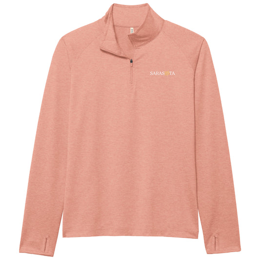 Sarasota Style Swerve Quarter Zip Pullover in Orange - Sarasota Florida | Sarasota Store