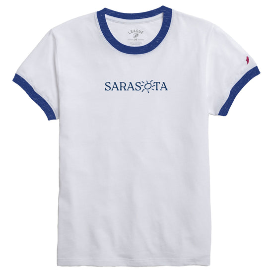 Sarasota Style Tee Blue Short Sleeve T-Shirt in White - Sarasota Florida | Sarasota Store
