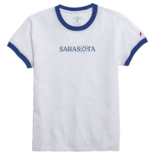 Sarasota Style Tee Blue Short Sleeve T-Shirt in White - Sarasota Florida | Sarasota Store