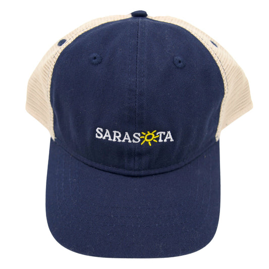 Sarasota Style Trucker Hat in Navy - Sarasota Florida | Sarasota Store