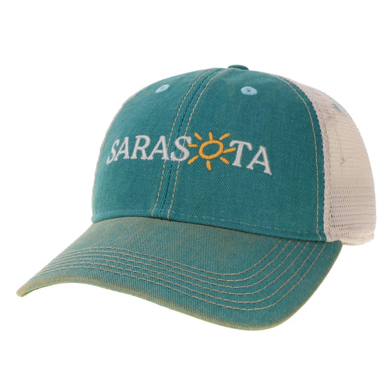 Sarasota Style Trucker Hat in Teal - Sarasota Florida | Sarasota Store
