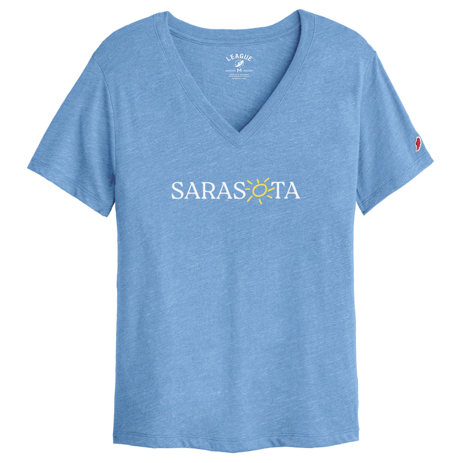 Sarasota Style V-Neck T-Shirt in Blue - Sarasota Florida | Sarasota Store