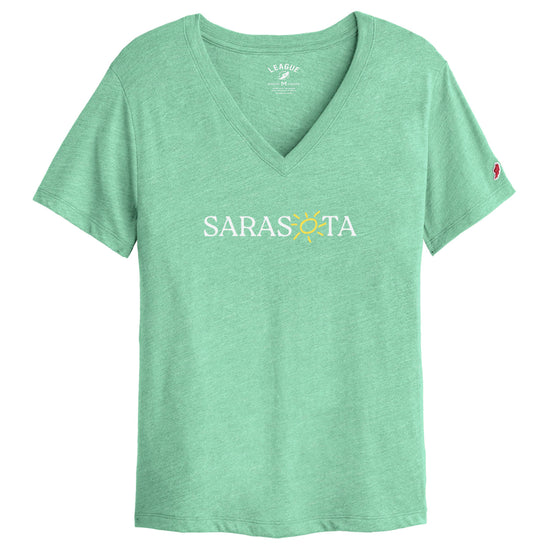 Sarasota Style V-Neck T-Shirt in Green - Sarasota Florida | Sarasota Store