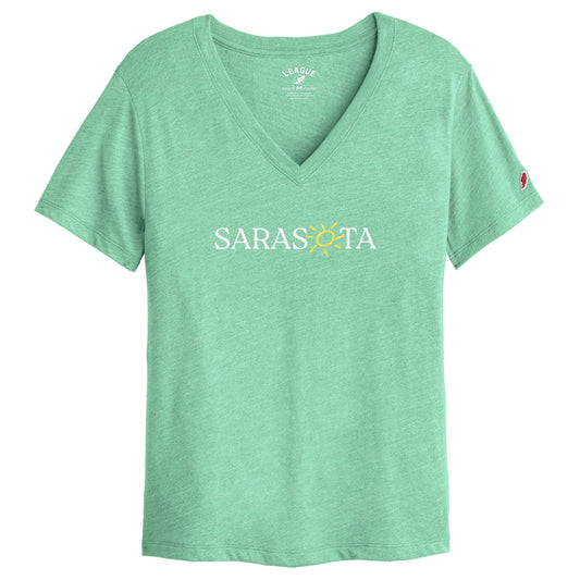 Sarasota Style V-Neck T-Shirt in Green - Sarasota Florida | Sarasota Store