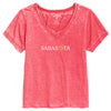 Sarasota Style V-Neck T-Shirt in Pink - Sarasota Florida | Sarasota Store