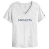Sarasota Style V-Neck T-Shirt in White - Sarasota Florida | Sarasota Store