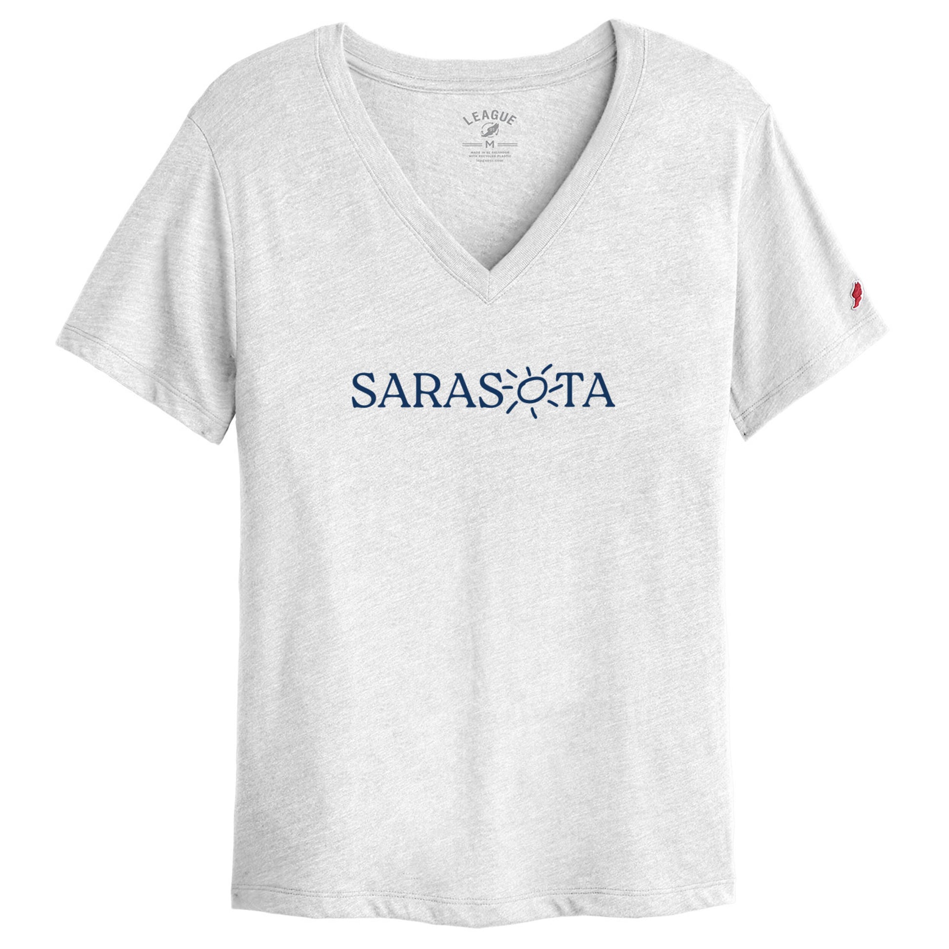 Sarasota Style V-Neck T-Shirt in White - Sarasota Florida | Sarasota Store